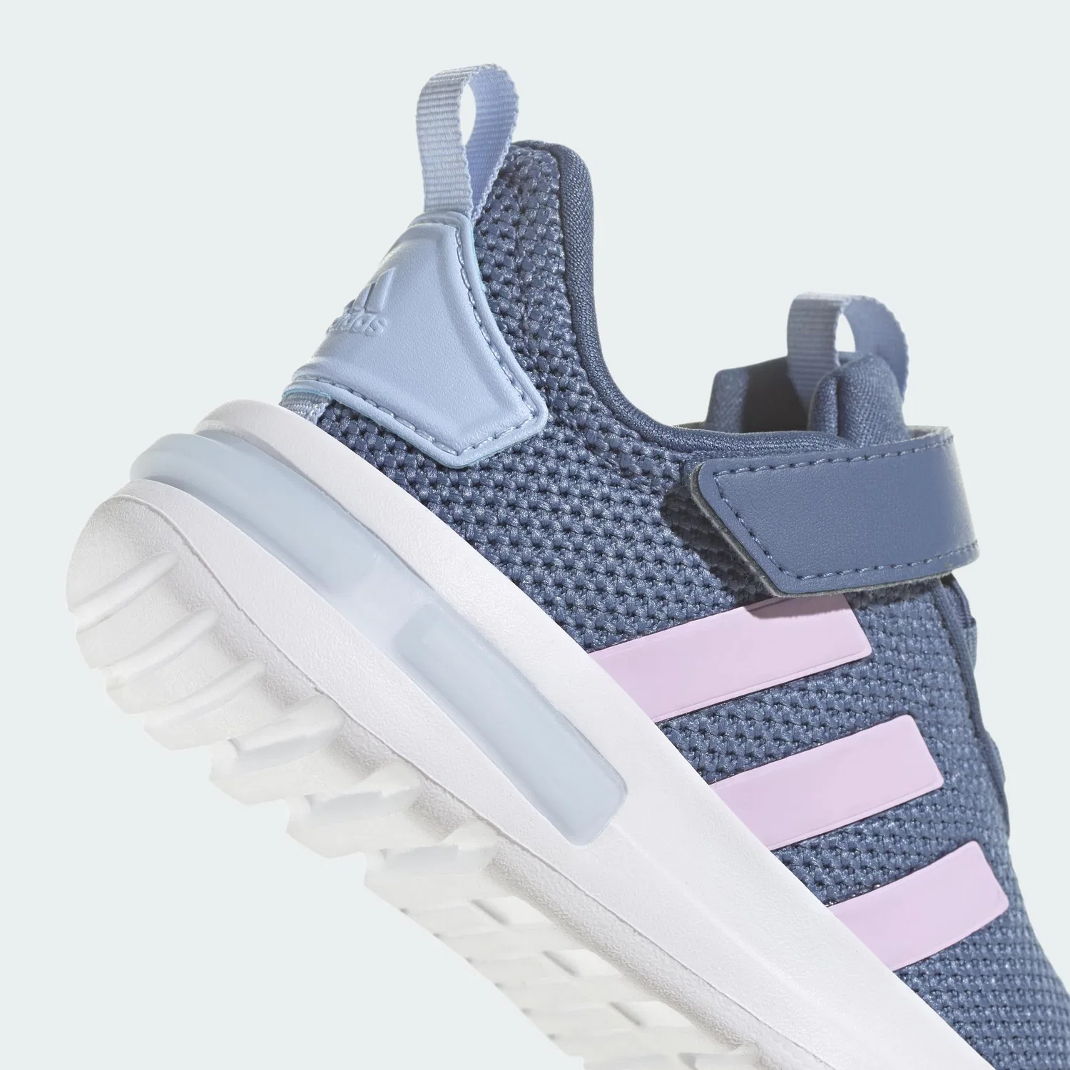 Детские кроссовки для мальчиков с амортизацией Racer Tr23 Shoes Kids8 El Adidas, Crew Blue Bliss Lilac Blue Dawn Strap — фото 4