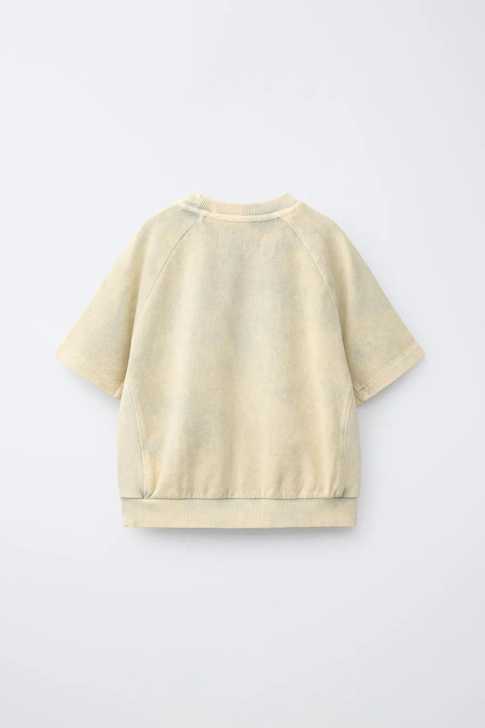 Футболка, окрашенная методом гальванического окрашивания ZARA, Ecru — фото 2