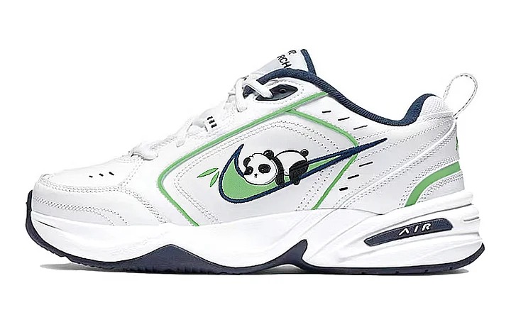 

Кастомизированные кроссовки Nike Air Monarch 4 Chunky Sneakers Unisex, белый/зеленый