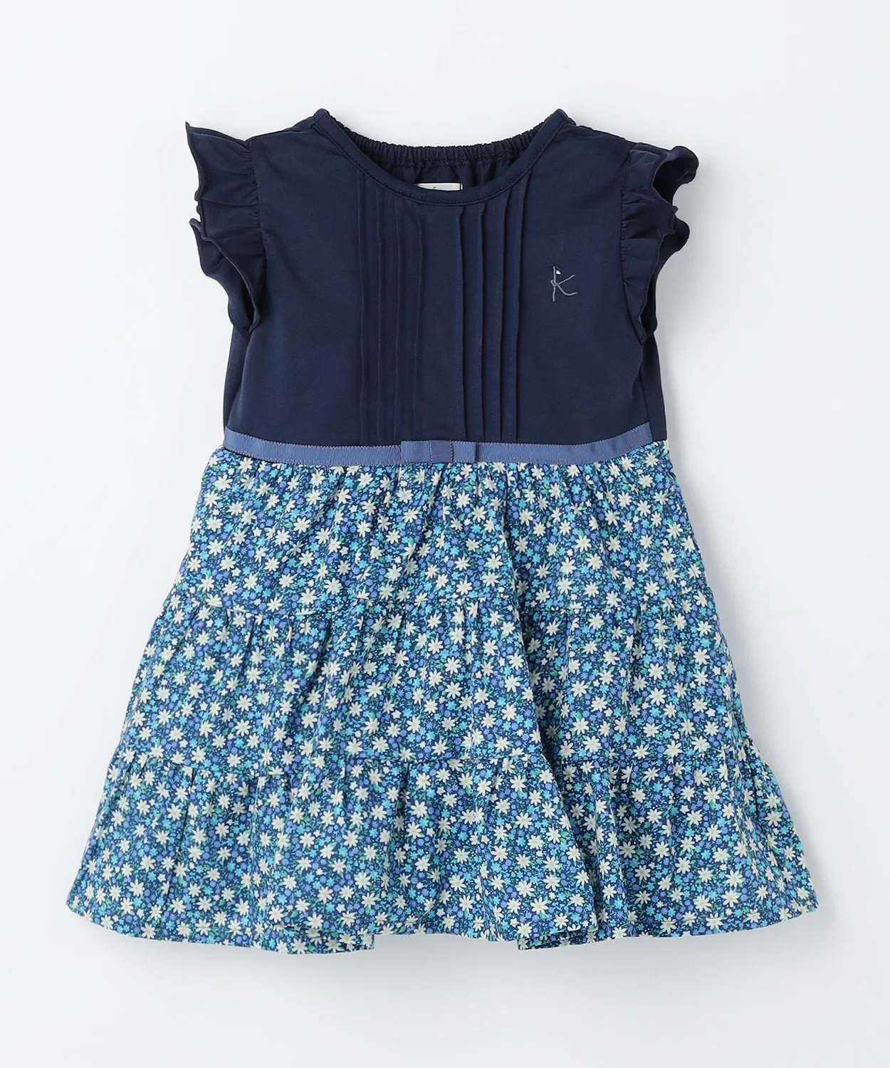 Детское платье для девочек с принтом Petite Marguerite Kumikyoku KIDS, Navy