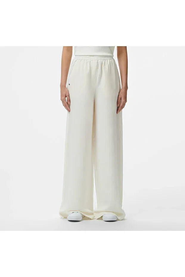 Женские брюки свободного кроя изо льна Lacoste, 70V-White — фото 2