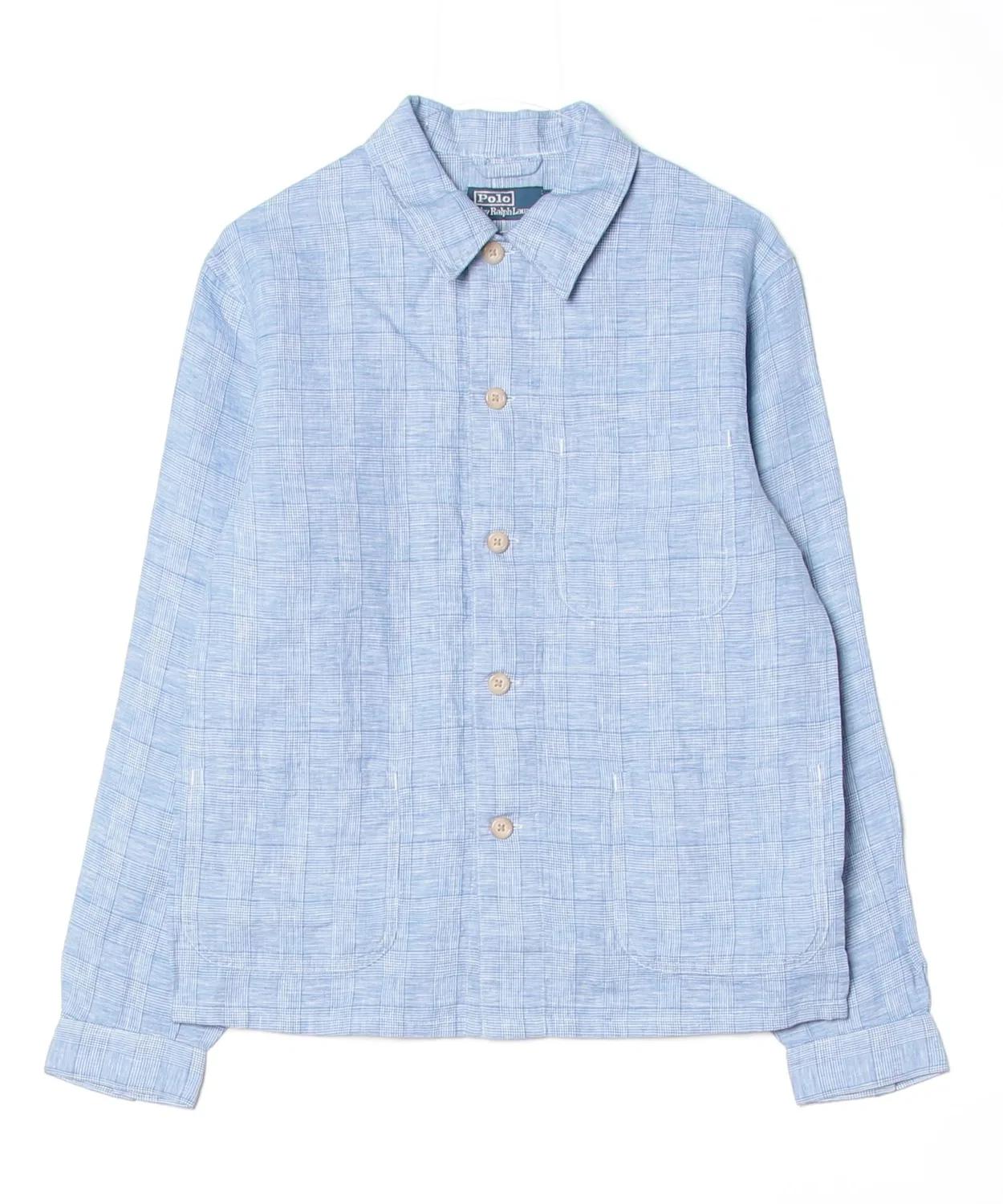 Мужская рубашка-оверсайз с длинным рукавомGlen Plaid POLO RALPH LAUREN, Blue