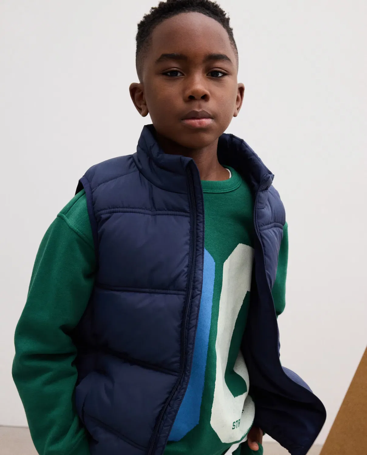 Детский жилет для мальчиков однотонный Kids El Corte Inglés, Azul Marino