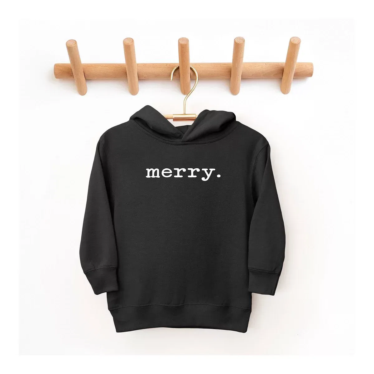 Детский худи с принтом Merry Puff Print The Juniper Shop, Black