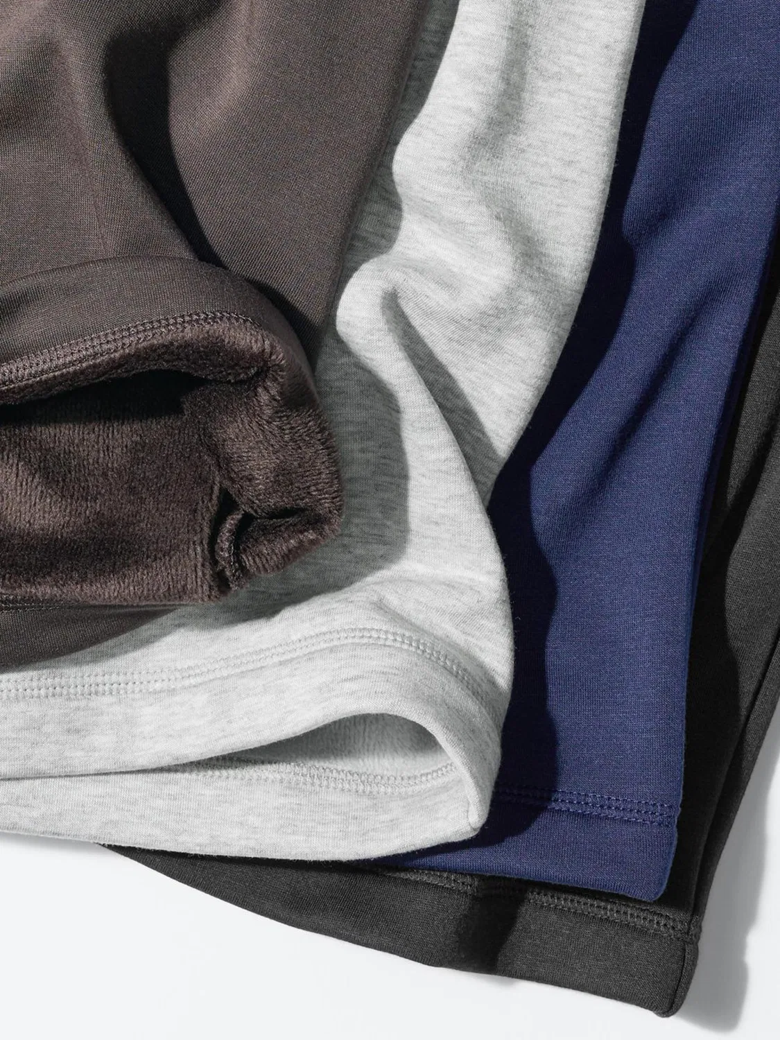 Брюки спортивные широкие из искусственного овчинного меха удлиненные Uniqlo, темно-синий — фото 3