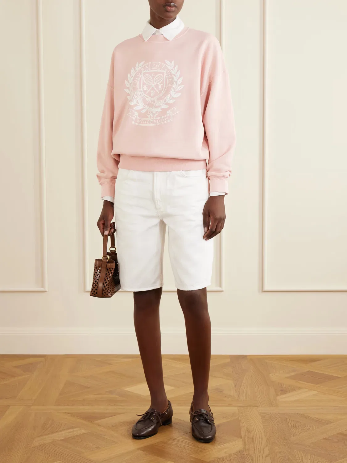 Толстовка из хлопковой смеси с логотипом Уимблдона Polo Ralph Lauren, розовый — фото 2