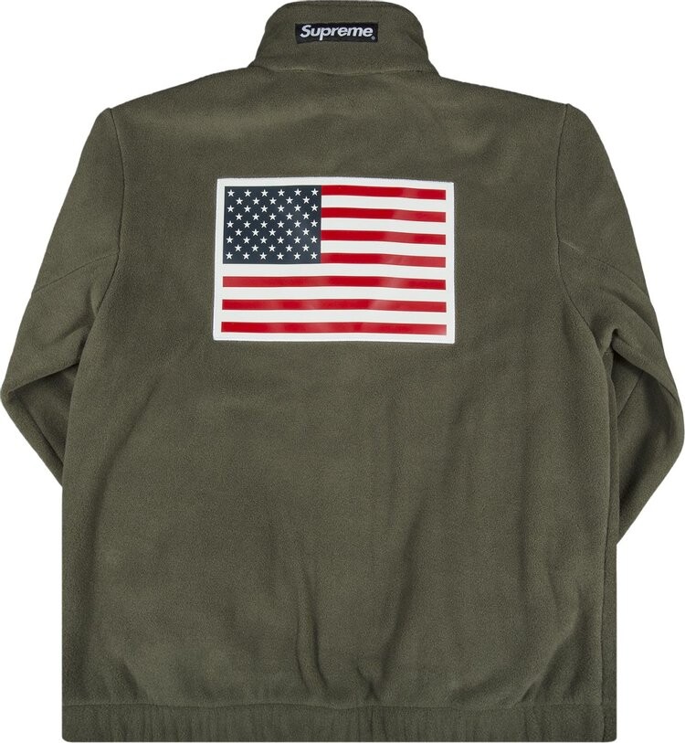 Куртка Supreme x The North Face Trans Antarctica Expedition Fleece Jacket 'Olive', зеленый — фото 3