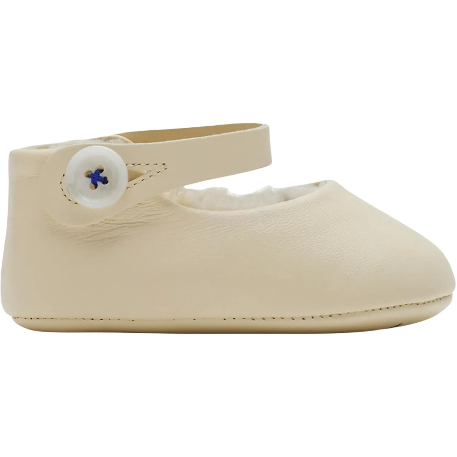 Детские туфли для малышей без застежки Low top Toddler Shoes, Burberry, Beige — фото 3