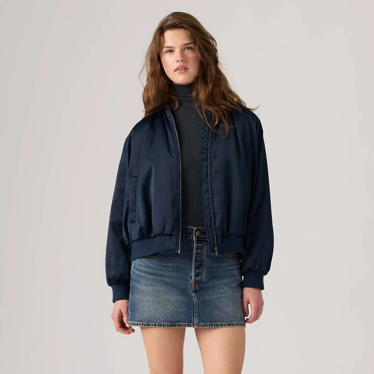 Модная куртка-бомбер Ruth Levi's, Navy Blazer - Blue — фото 3