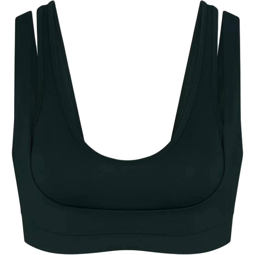 Женский спортивный бюстгальтер с двойными бретелями NikeSKIMS Matte, NSKM Dark Blue Green