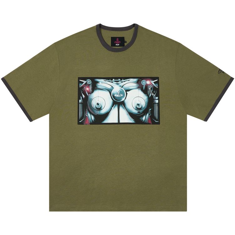 

Футболка Palace x Vivienne Westwood Ringer T-Shirt 'Olive', зеленый