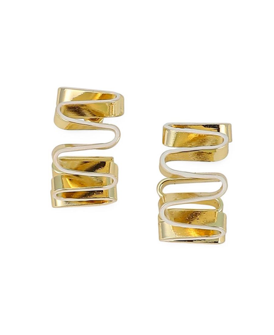 

Женские серьги-кольца с эмалированными витками SOHI, White