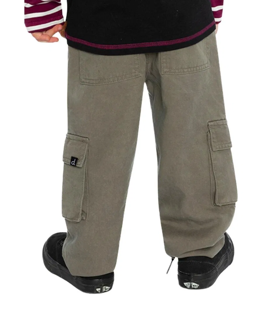 Брюки из твила с карманами карго Boys Must-Haves Deux par Deux, Grey — фото 4