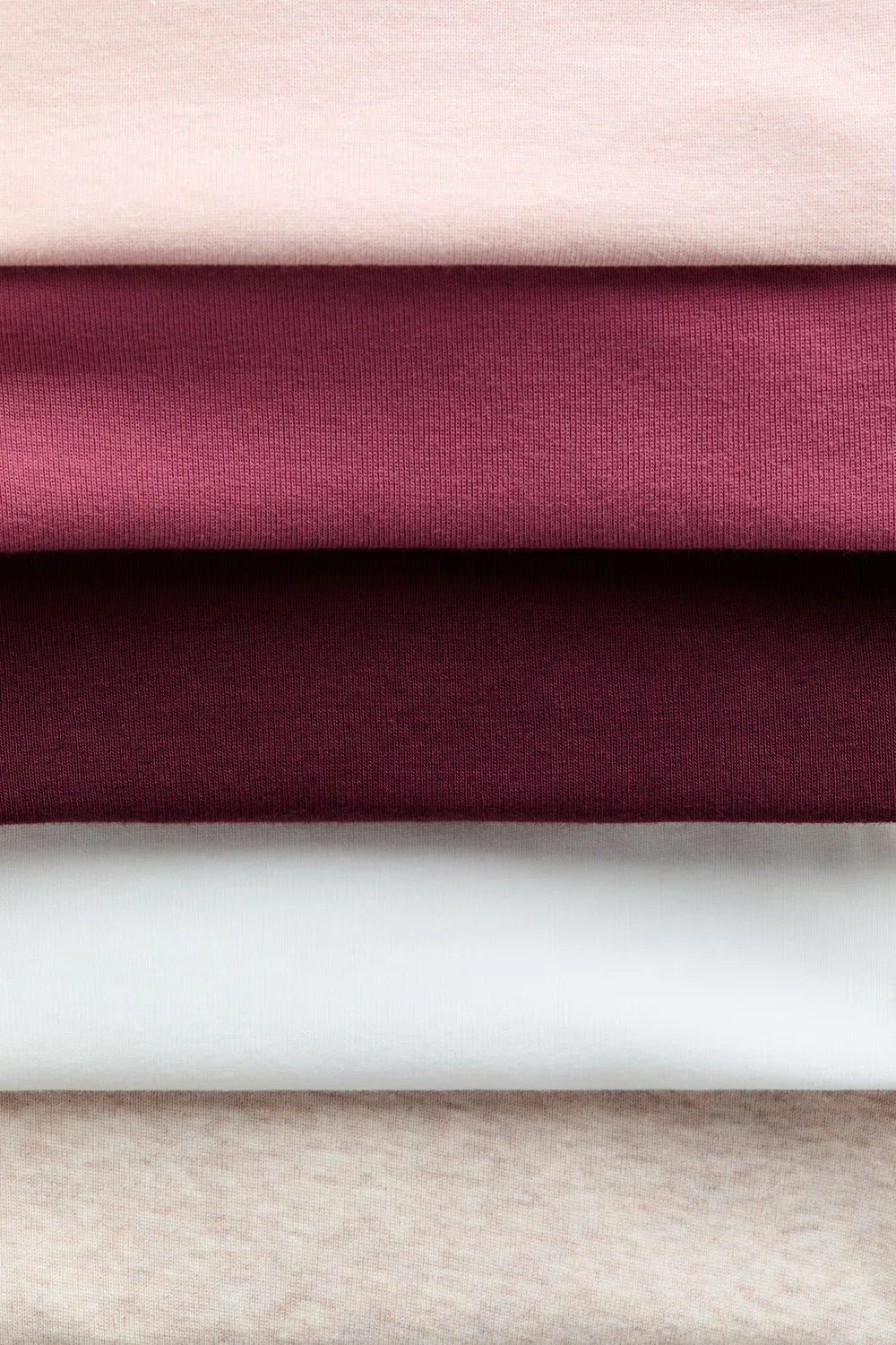 Набор из 5 хлопковых боди с перекрестной застежкой H&M, Rosa/Weiß/Beige — фото 2