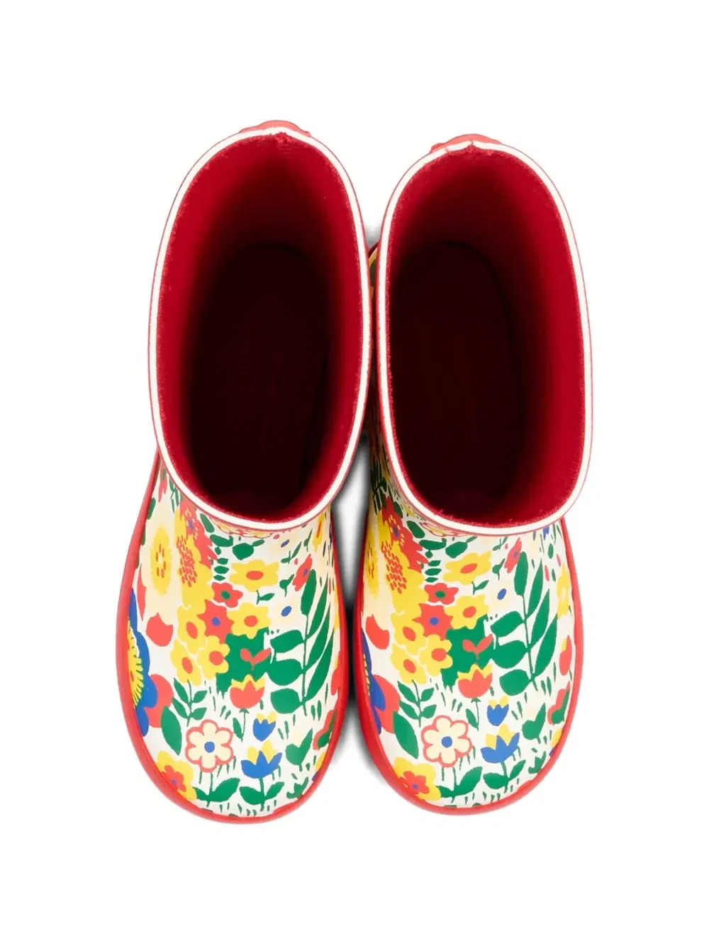 Сапоги с цветочным принтом Stella Mccartney Kids, красный — фото 3