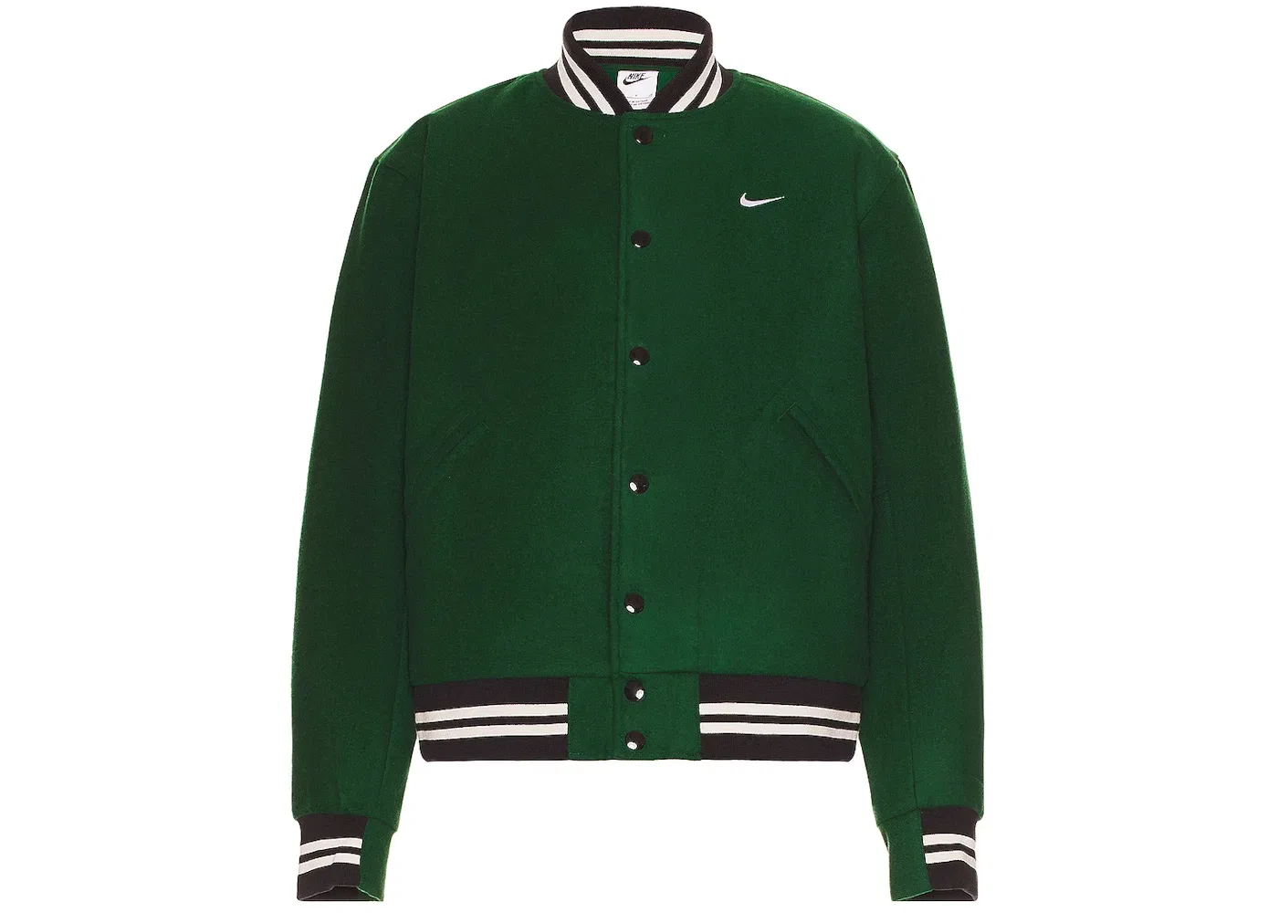 Мужская куртка-бомбер с принтом Nike Sportwear Authentics Varsity Jacket, Gorge Green/White