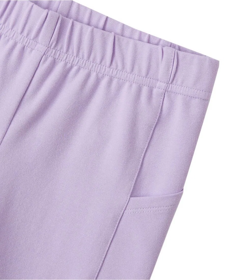 Детские шорты-велосипедки из плотного хлопка с карманами Tough Cotton Lands' End, Lilac Breeze — фото 2