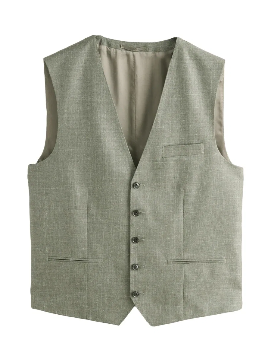 Жилет Next Suit Vest 'Signature' пастельно-зеленого цвета