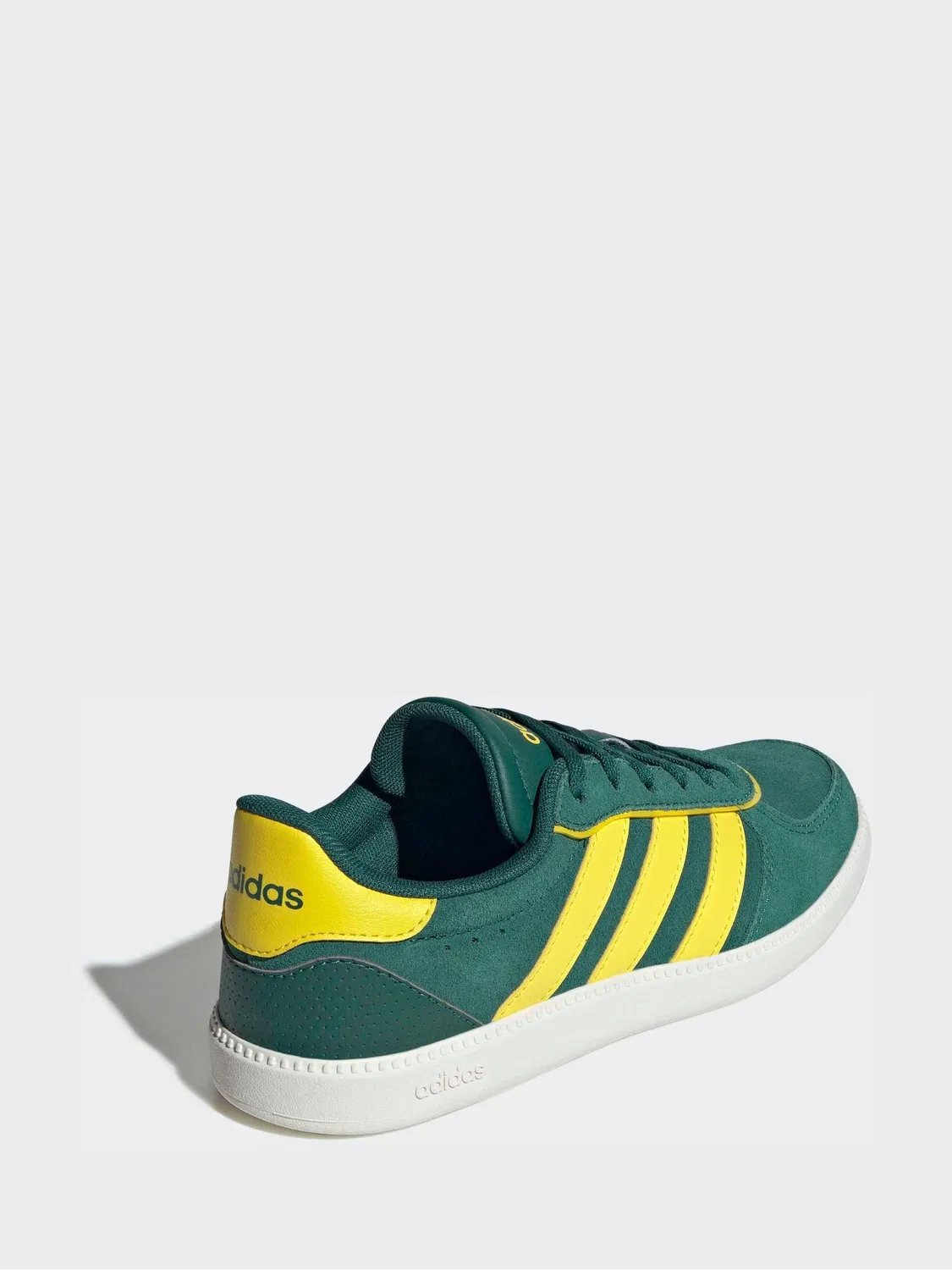 Кроссовки кожаные Breaknet Sleek adidas, зеленые — фото 4