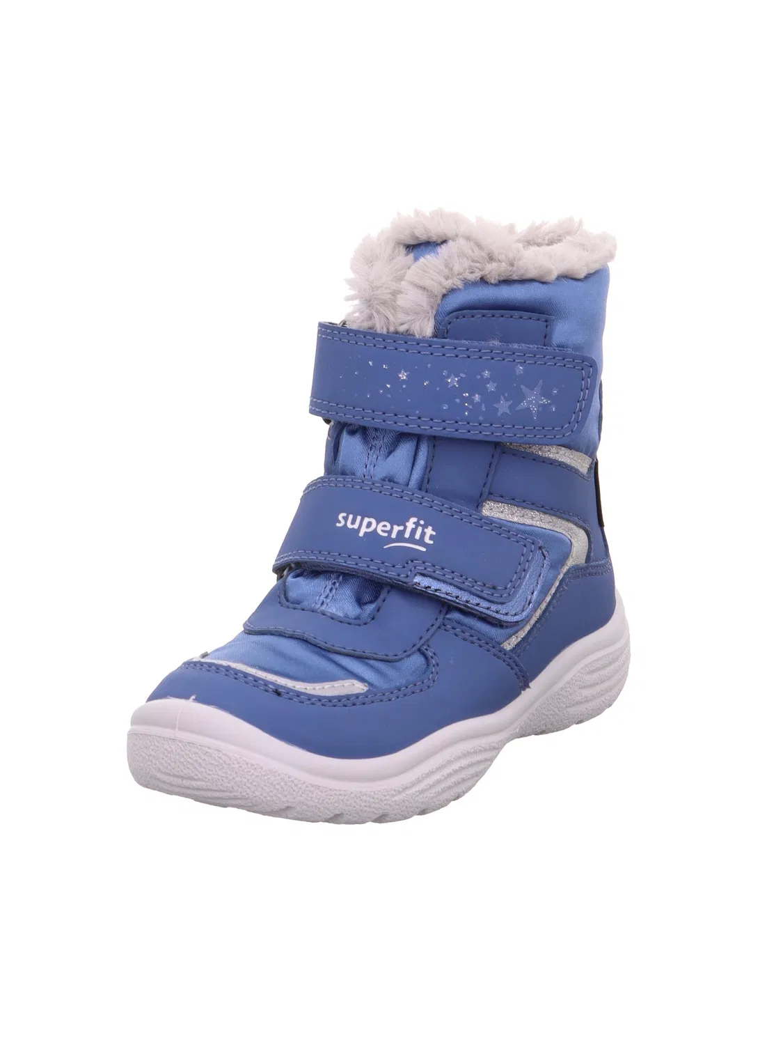 Детские снежные ботинки для девочек с принтом Cristallo Superfit, Blue Light Grey