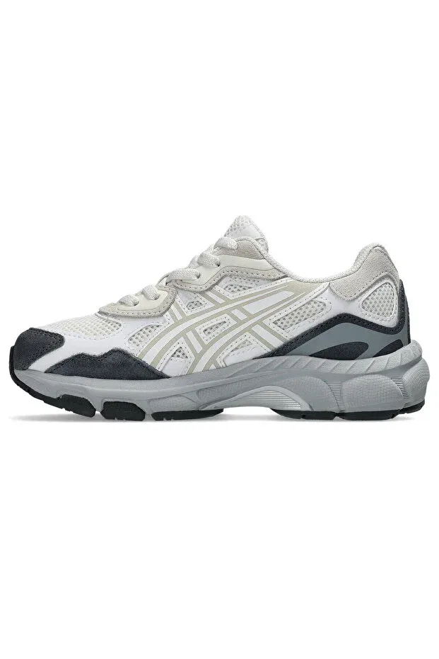 Детские спортивные кроссовки для девочек с текстильным верхом Gel-Nyc ps kids white/morganite sneakers 1204a176-103 Asics, Nude Color — фото 2
