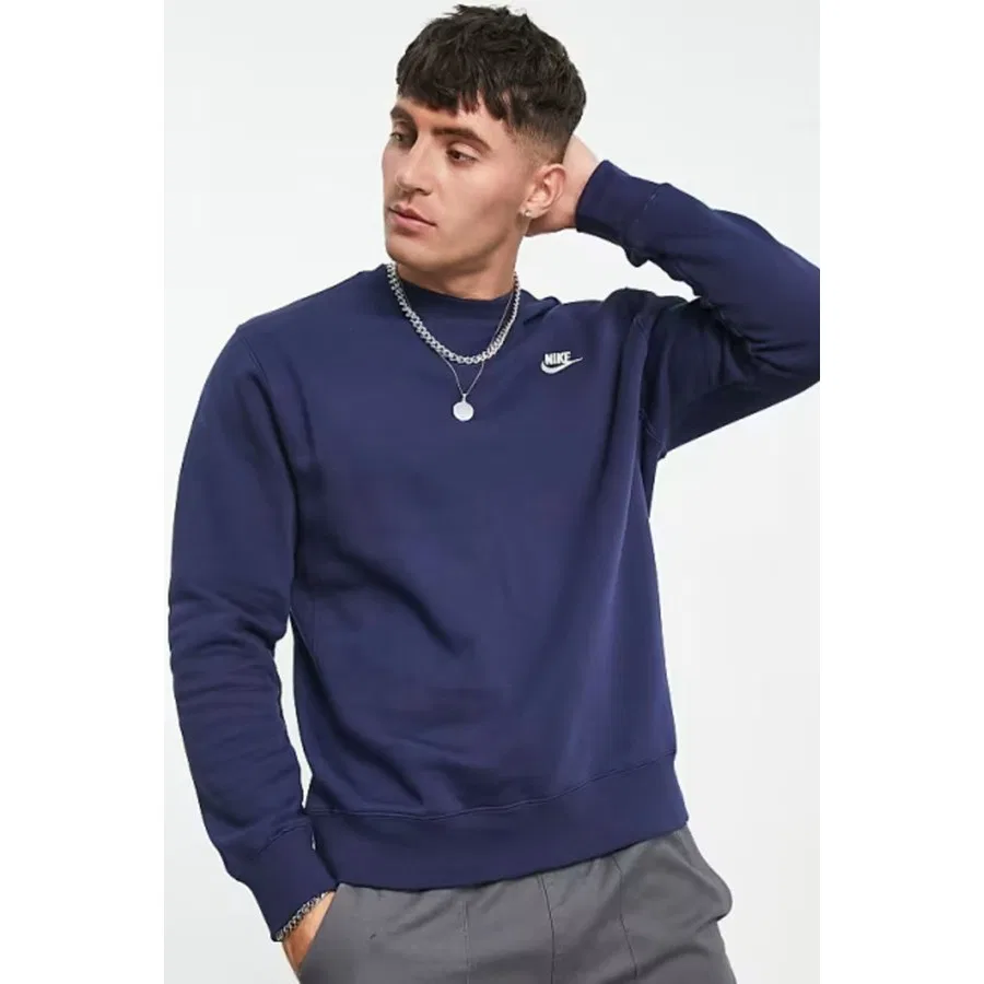 Свитшот мужской с длинным рукавом Sportswear Club Crew Nike, Темно-синий