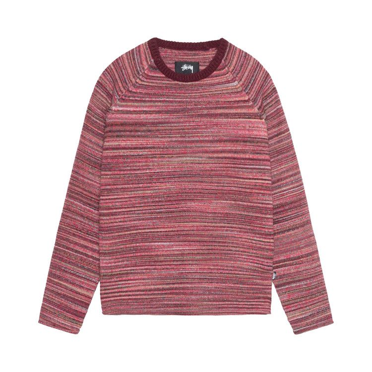 

Свитер Stussy Textured Knit Contrast Collar Crew, Red Multi