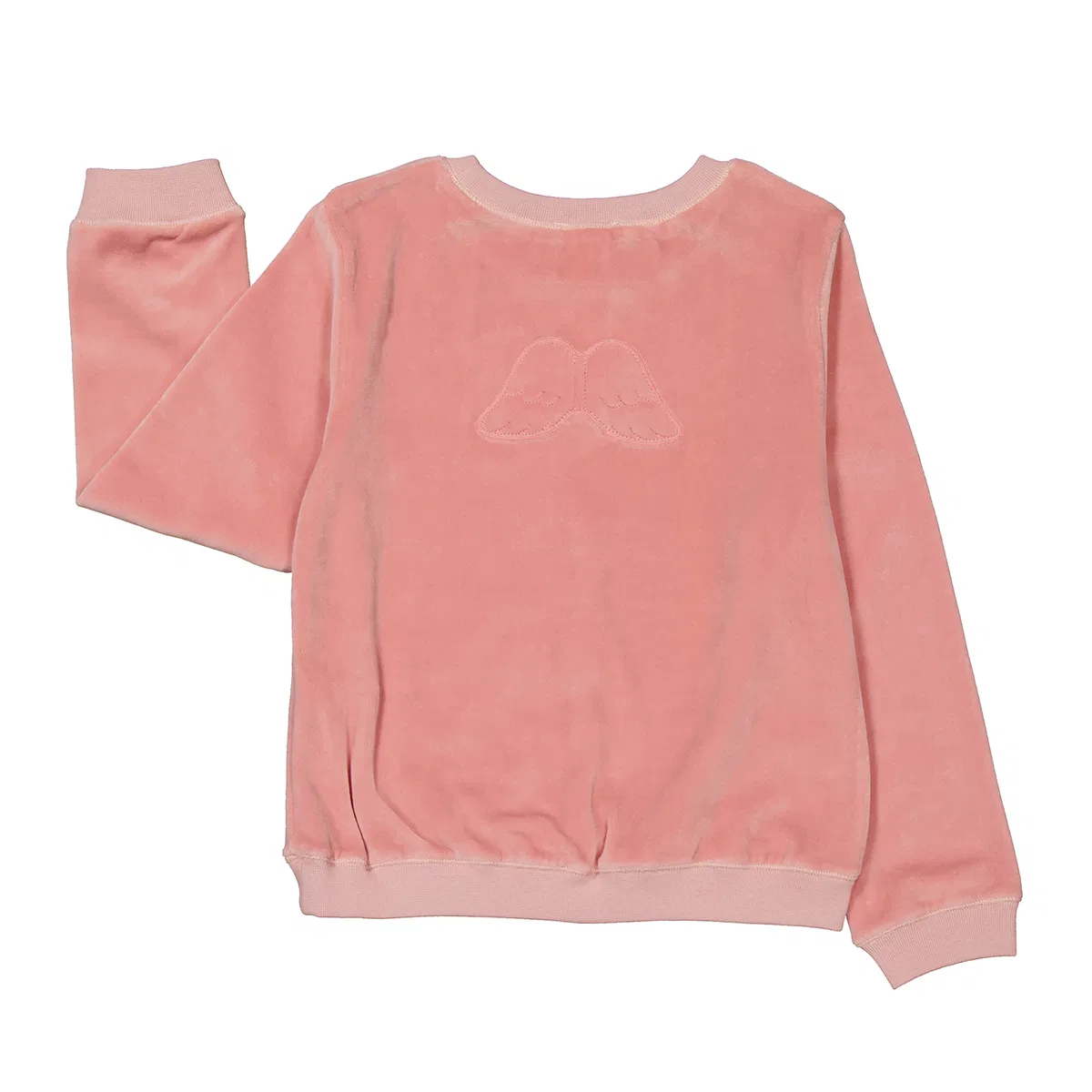 Свитер из велюра с вышивкой Kids Dusty Pink Velour Sweater Marie Chantal, Dusty Pink — фото 3