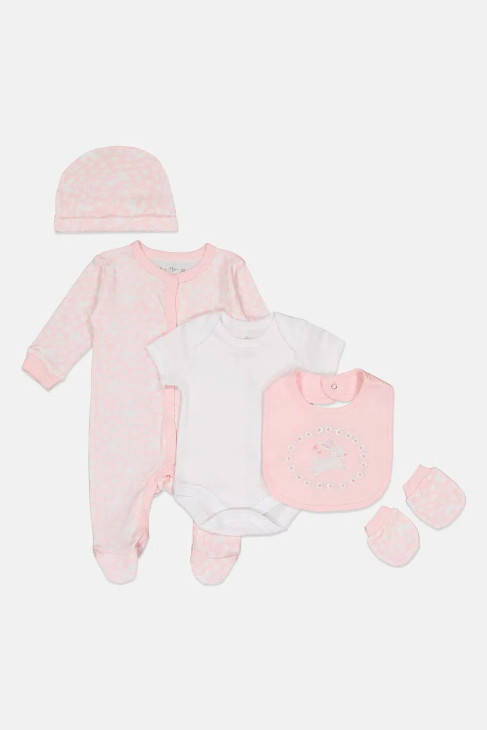 Комплект детской одежды с принтом из 5 предметов, Rock-A-Bye Baby Boutique, разноцветный — фото 3
