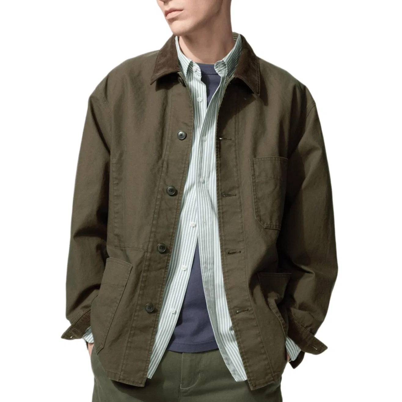Куртка Unisex Olive Lapel, UNIQLO, Olive