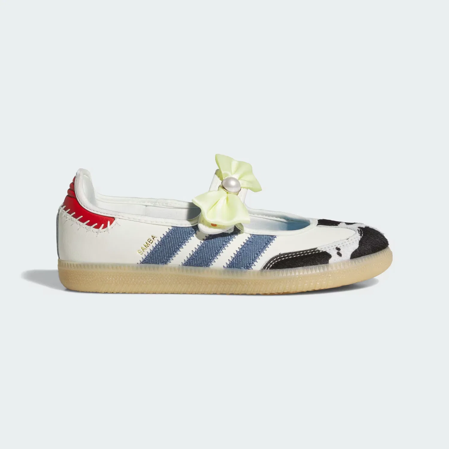 Детские кроссовки с кожаным верхом Pixar Toy Story Samba Jane Adidas Originals, молочно-белый/черный/карамельный