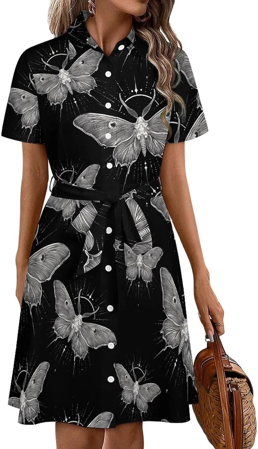 Женское платье-рубашка с бабочкой Luna Moth, Style