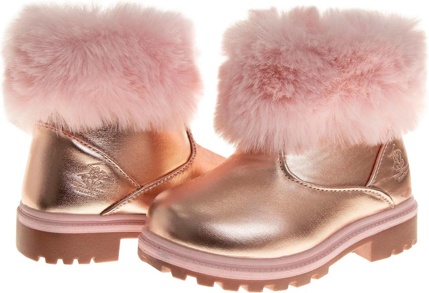Детские зимние сапоги на меху Beverly Hills Polo Club, Fur Rose Gold — фото 2