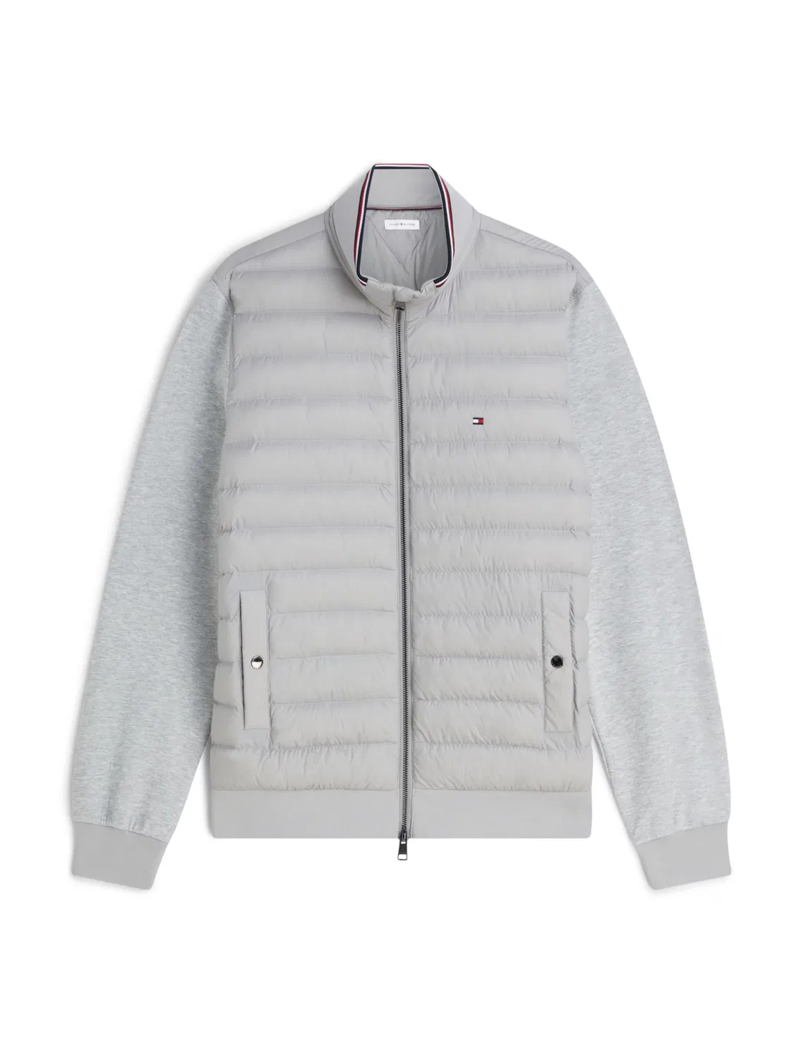 Куртка Tommy Hilfiger Between-Season Jacket Mixed Texture Intechno Zip-thru, серый
