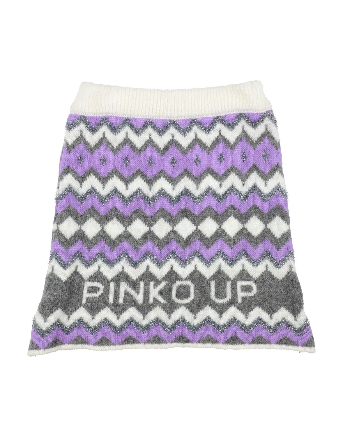 Детская юбка для девочек вязаная с логотипом Pinko Up, сиреневый