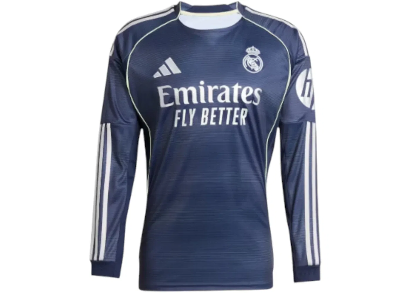 Мужская футболка с длинным рукавом Adidas Real Madrid 25/26 Long Sleeve Away Jersey (Asia Sizing), Legend Ink