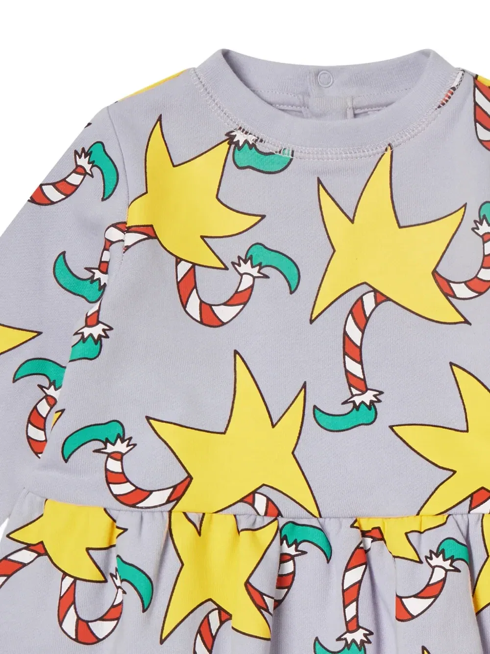 Расклешенное платье с принтом звезды Stella McCartney Kids, фиолетовый — фото 3