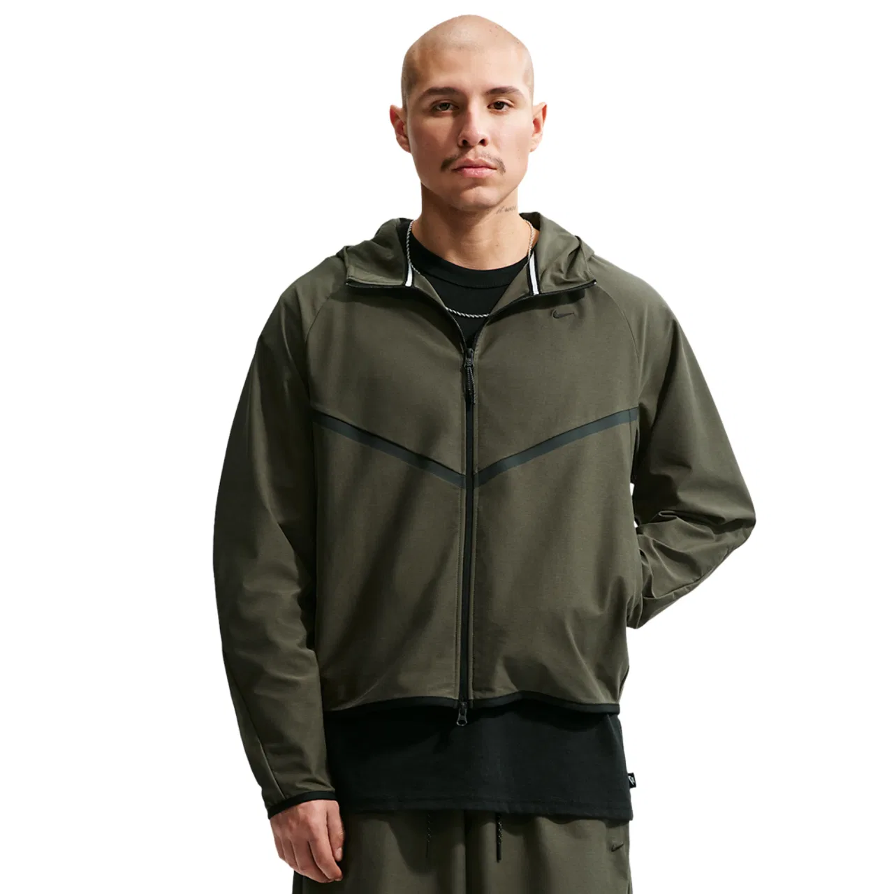 Мужская куртка Tech Shori Knit Full-Zip Nike, цвет Black/Cargo Khaki