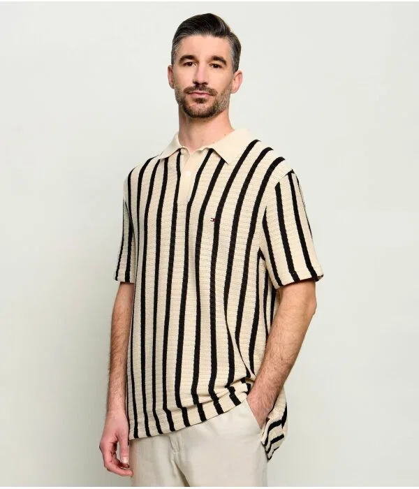 Мужское поло Relaxed Fit Tommy Hilfiger, бежевый