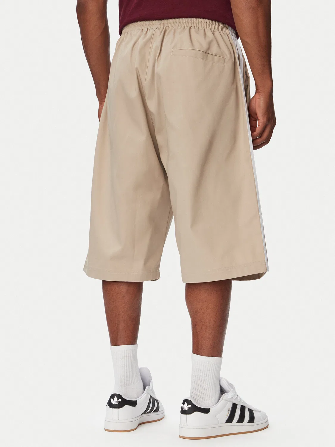 Мужские спортивные шорты свободного кроя Adicolor Twill Adidas, бежевый — фото 3