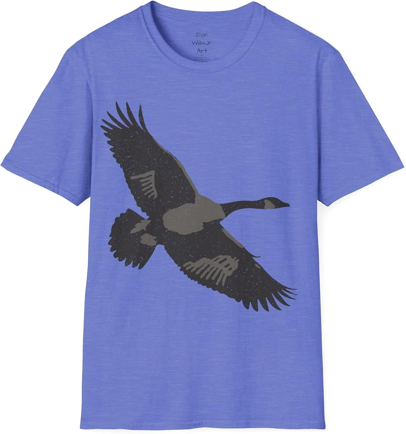 Женская футболка с гусями Gildan 64000, Heather Royal