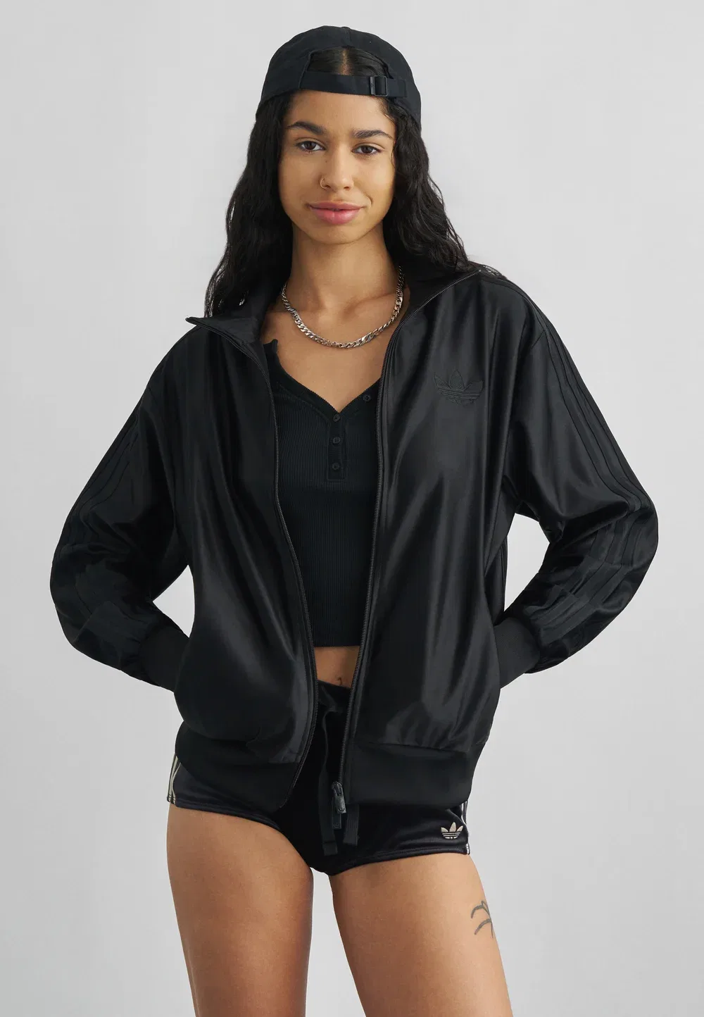 Свободная толстовка Firebird на молнии Adidas Originals, Black