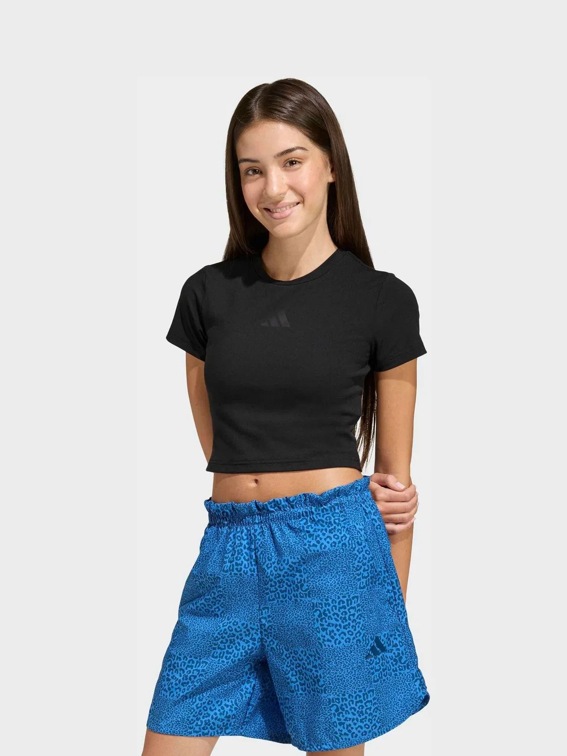 Футболка детская adidas Black Soft Touch Baby Crop, черный — фото 2