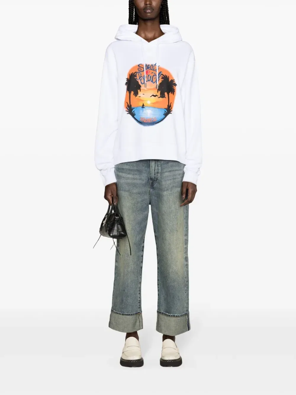 Худи Cool Fit с графичным принтом Dsquared2, белый — фото 2