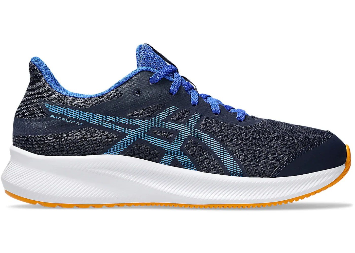 Детские спортивные кроссовки с длинным шнурком ASICS Patriot 13, Midnight Blue Coast