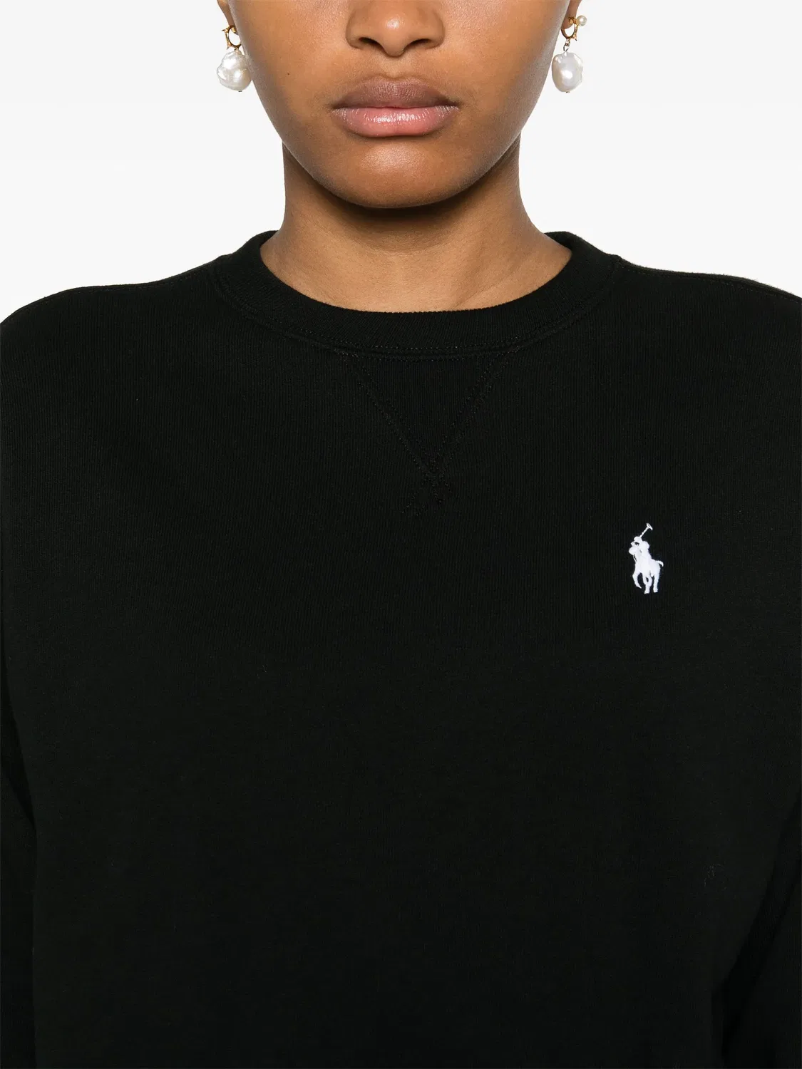 Polo Ralph Lauren Свитшот с лошадкой в черном цвете — фото 2