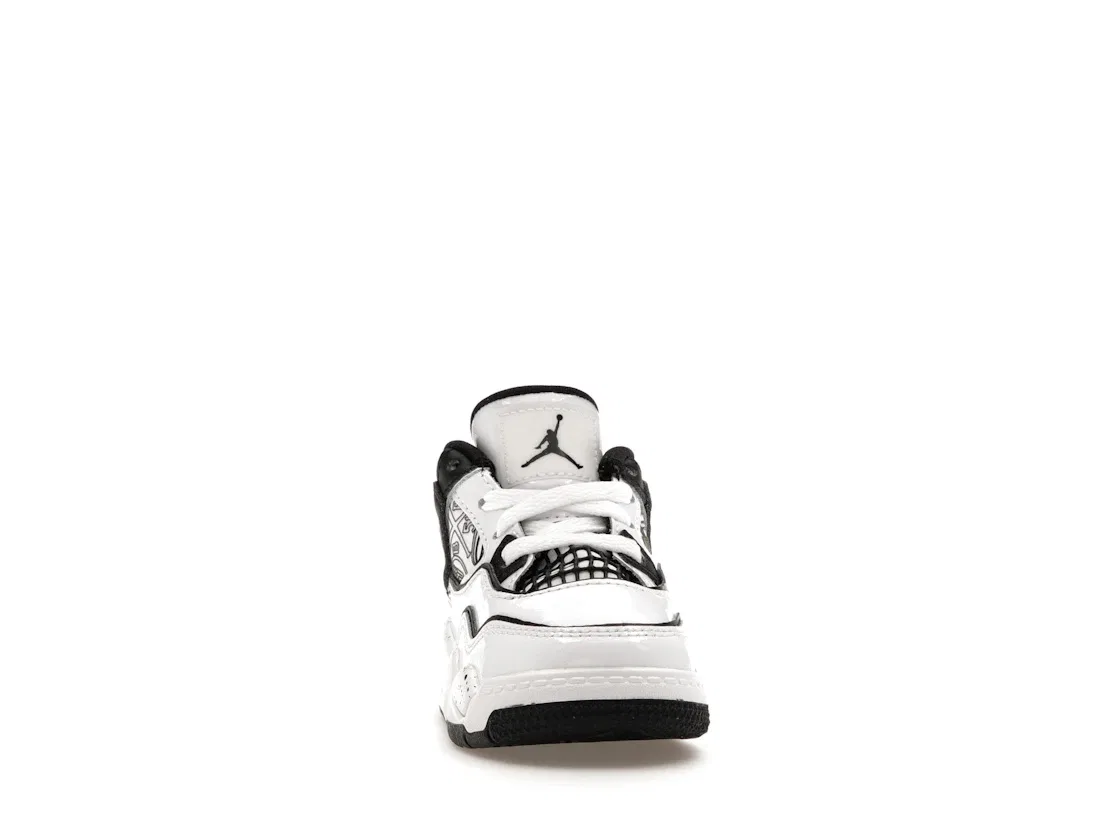 Детские кроссовки Lifestyle Jordan 4 Retro, White/Black-Volt — фото 2