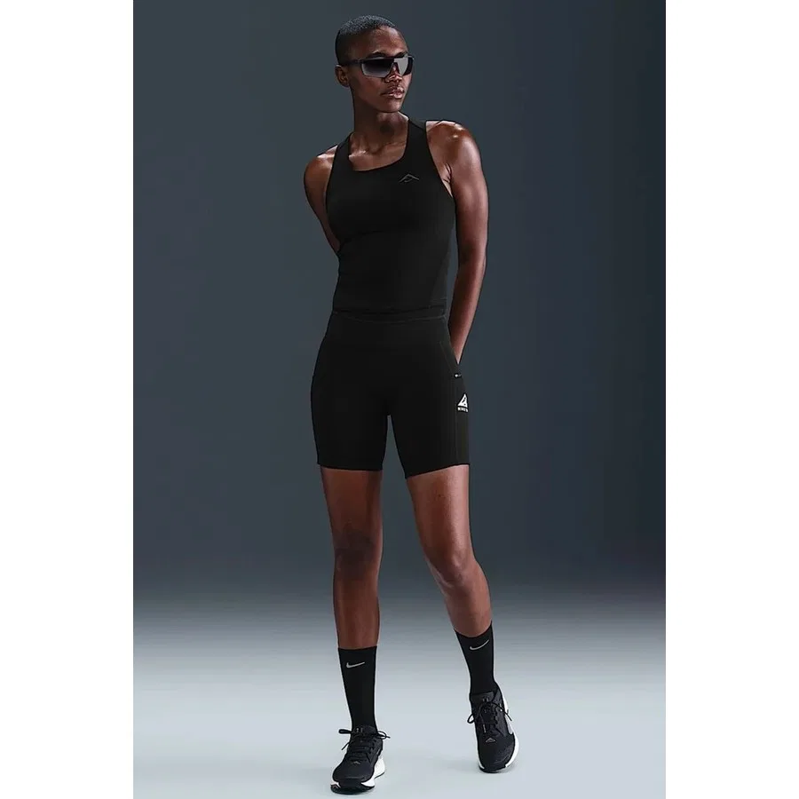 Женский топ для бега Nike Dri Fit Adv Trail, Черный — фото 4