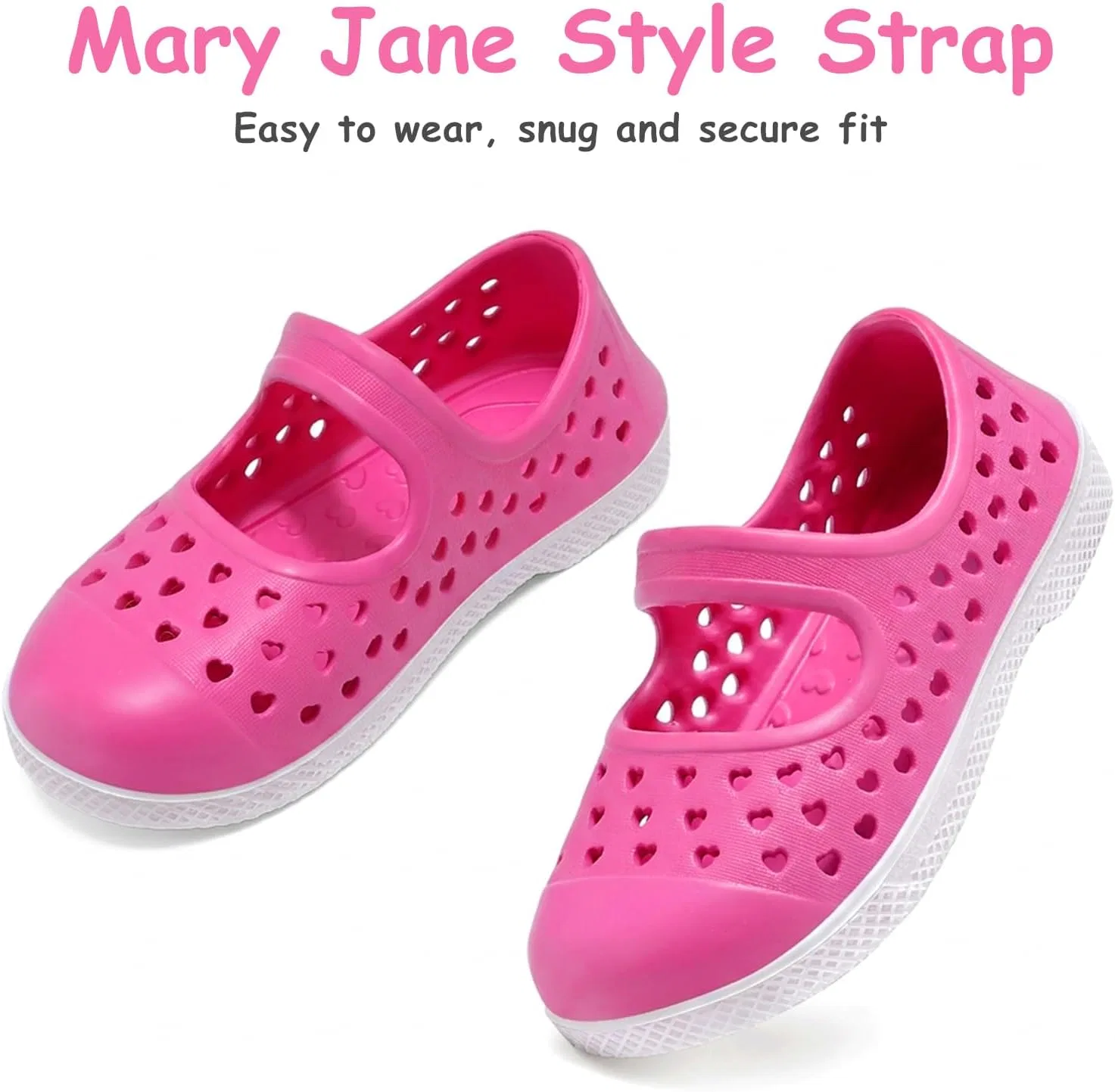 Детские туфли Мэри Джейн для девочек Mary Jane Water Shoes Nedaan, Rosered — фото 4