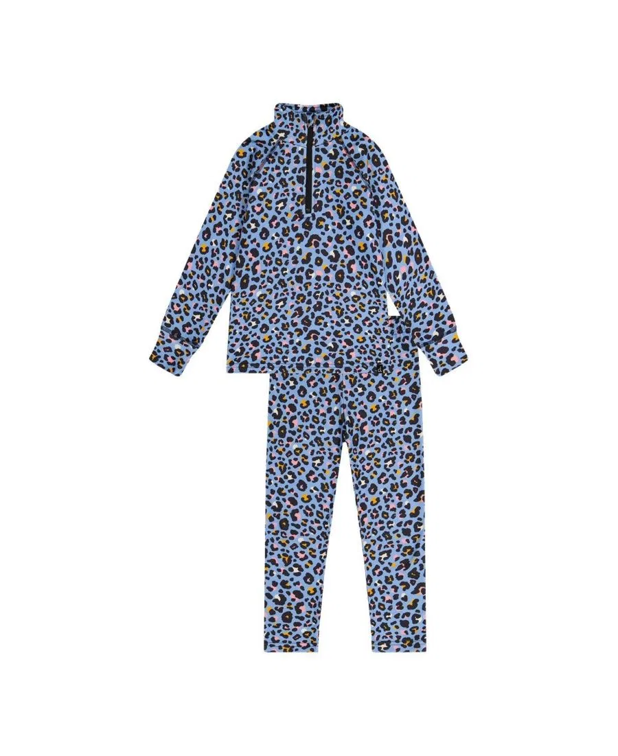 Термобелье двухпредметное с принтом Deux par Deux, Blue Leopard Print